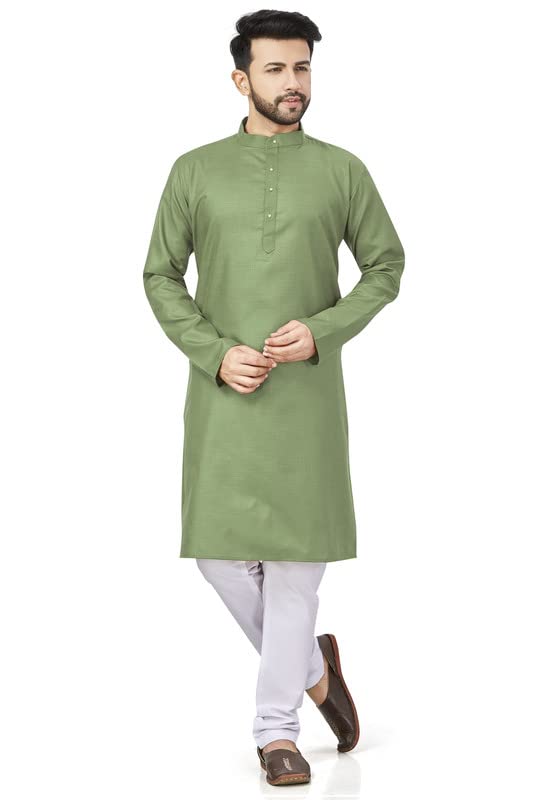 Be Active 100% Cotton Stylish Trendy Solid Pattern Full Sleeve Comfortable MenS Kurta Pyjama Set Gives Rich Look Rfsk0001_31_Se