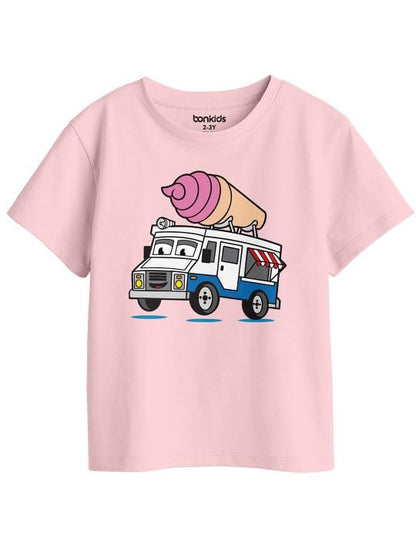 Bon Organik Girls Regular Fit T-Shirt (BON16048_Pink