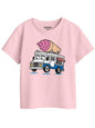 Bon Organik Girls Regular Fit T-Shirt (BON16048_Pink