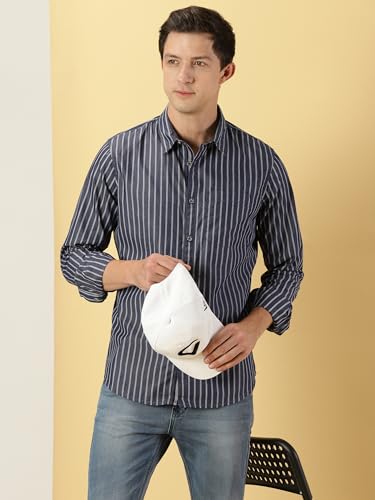 Thomas Scott Mens Slim Fit Shirt (TS1135_Navy