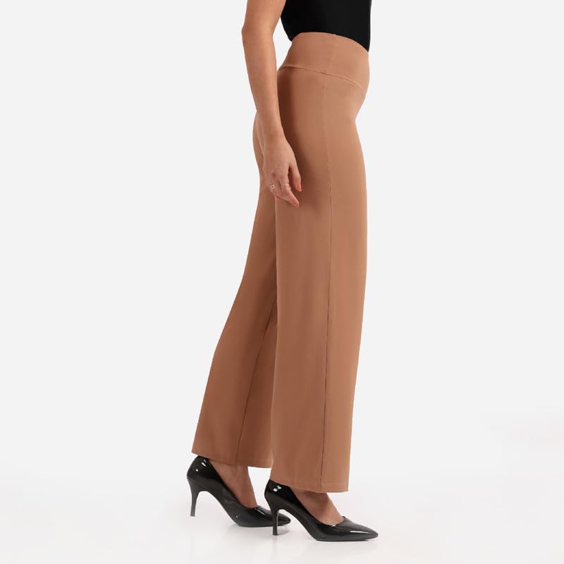 BlissClub Ultimate Flare Pants Lite for Women Above 55 ft Tall | High Waist Trousers and Formal Pants for Office wear | Comfort