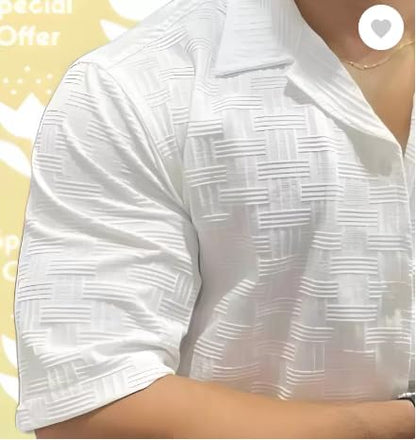 Funky Rich Funkyrich Textured Popcorn Shirts For Men || Casual Shirt For Men || Shirt For Men|| Men Stylish Half Sleeve Shirt ||