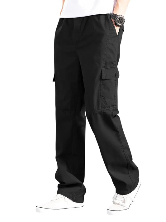 TAGAS Men Cotton Cargo Trouser ||Mens Relaxed Fit Cargo|| Mens Multi Pocket Cargos Pants||MC-16 Black