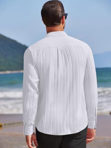 Leriya Fashion Mens Solid Regular Fit Shirt (LF-MS-6242_White