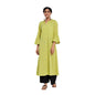 Fabindia Women Cotton Cambric Chikankari Long Kurta
