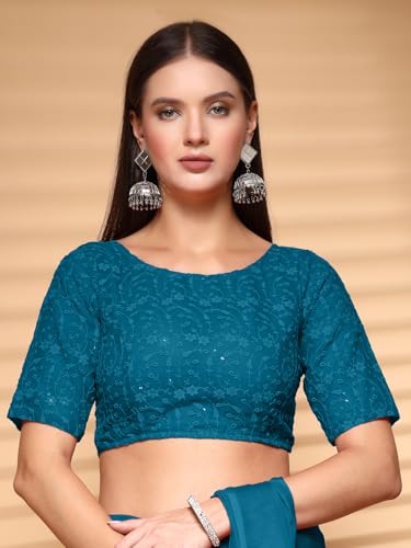 Oomph! Readymade Blouse For Women, Brocade, Boat Neck, Rbbl598