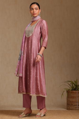 Soch Womens Vichitra Salwar Suit Set (EWS5CD21734_Blush Pink