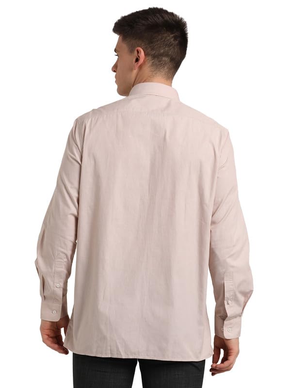 Turtle Men 100% Cotton Blue Solid Regular Fit Formal Shirt