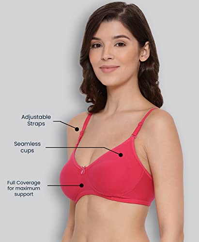 Lyra 551 Diana Spacer Full Coverage Premium Cotton C-Cup Bra For Women Fuchsia