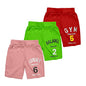 KYDA KIDS Bio Washed 100% Cotton Summer Children Unisex Shorts with Pockets (Pack of 3) 10-11 Years