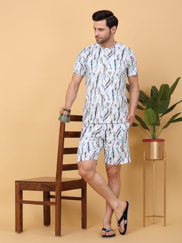 Sweet Dreams Men Printed Shorts Set