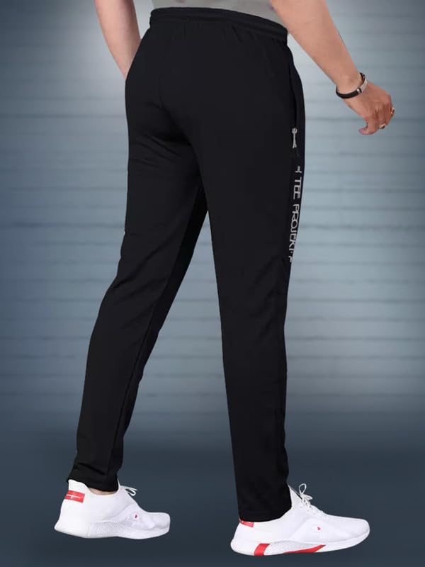 Tee Projekt Lycra Combo Soild & Zippered Pockets Style Regular Fit Track Pant for Men Jogger, Gym Wear, Yoga