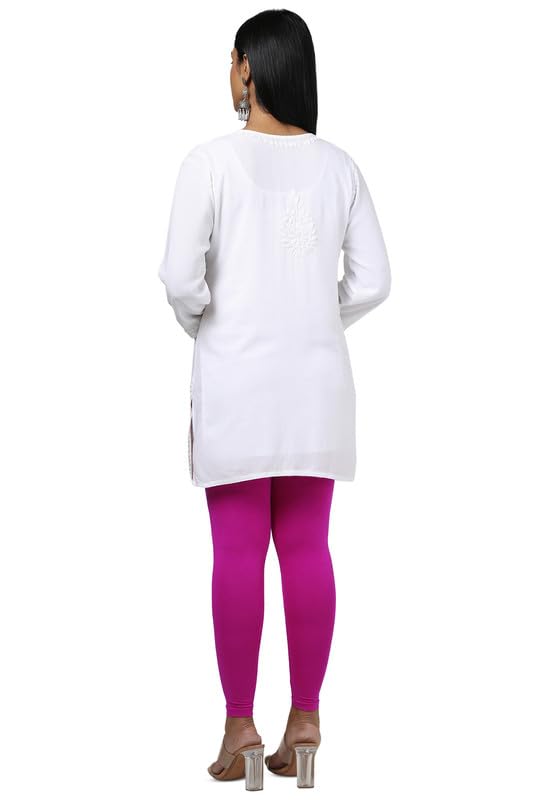 Soch Womens Magenta Cotton Blend Solid Leggings