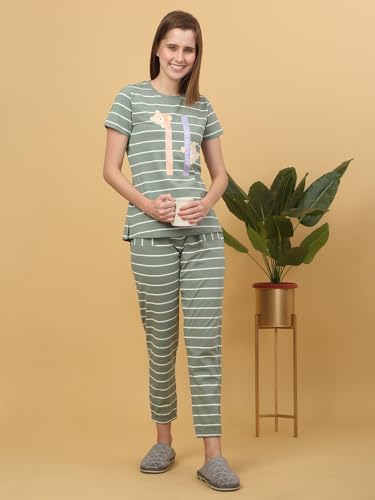 Sweet Dreams Women Printed Half Sleeves Pyjama Set