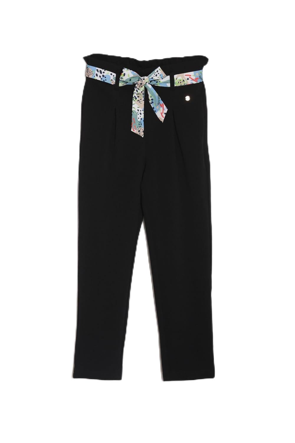 Allen Solly Girls Slim Fit Solid Casual Cotton Trousers