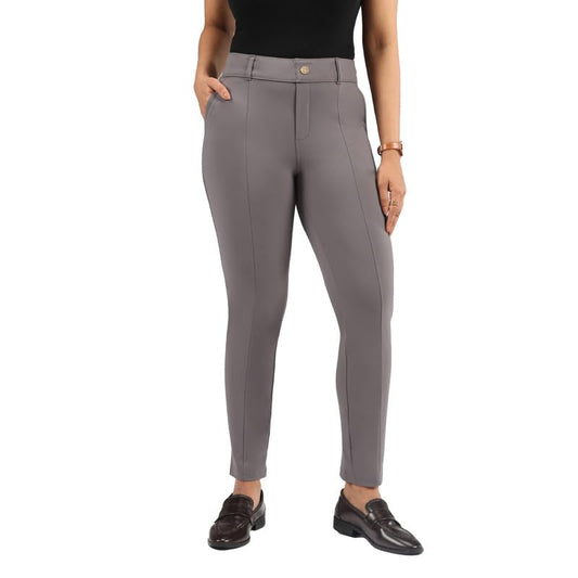 Blissclub Ultimate Cigarette Pants | 2 Pockets| Insanely Stretchy |Pintuck Designs