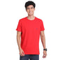 Turtle Men Essential 100% Cotton Red Plain Round Neck Half Sleeve Casual T-Shirt