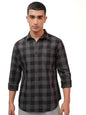 Ketch Men Long Sleeve Semi Fit Khsh001766 Grey Xl
