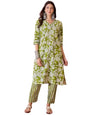 Stylum Womens Floral Printed Cotton Straight Kurta Pant Set