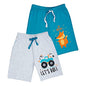 KYDA KIDS Unisex Cotton Printed Regular Fit Shorts - Multicolor(Pack of 2)