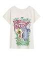 The Souled Store Official Jungle Book: Bare Necessities Girls Short Sleeves Round Neck White Graphic Printed Regular Fit Cotton