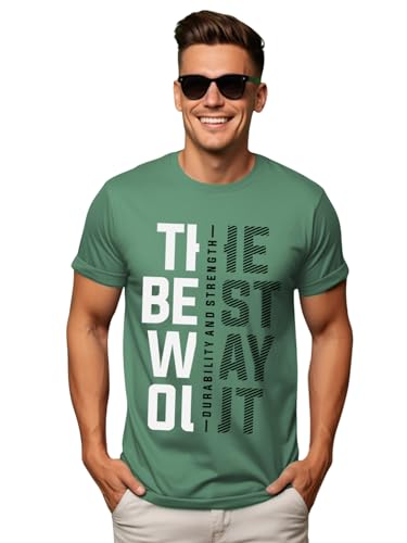 ADRO Motivational Quote Printed T-Shirt for Men - 100% Cotton, Regular Fit, Soft Breathable Fabric | RN23-M-BEST-PT
