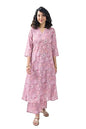 Toochki Salwar Suit For Women | Two Piece Salwar Suit For Women | Cotton Salwar Suit | Light Pink Floral Printed Salwar Suit | R
