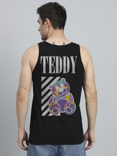Peppyzone Mens Regular Fit Vest (TT-Teddy31FB35FB_Black3