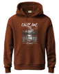 ADRO Men's Cotton Neck Hooded Sweatshirt (H24-CHILL-BR_Downtown Brown