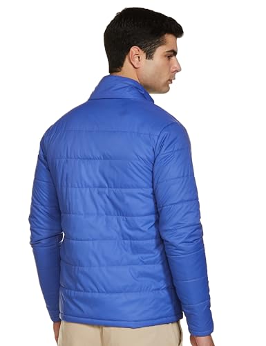 FYLTR Mens Lightweight Winter Puffer Jacket with Contrast Piping Detail - Stand Collar | Full Zipper | Side Pockets | Ribbed He