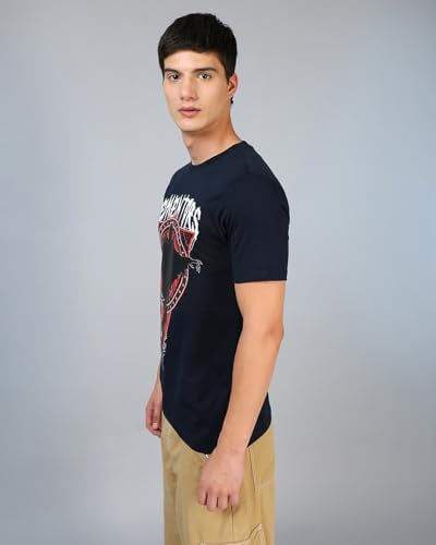 Bewakoof X Official Harry Potter Merchandise Mens Deathly Hallows Graphic Printed 100% Cotton T-Shirt - Regular Fit, Round Neck