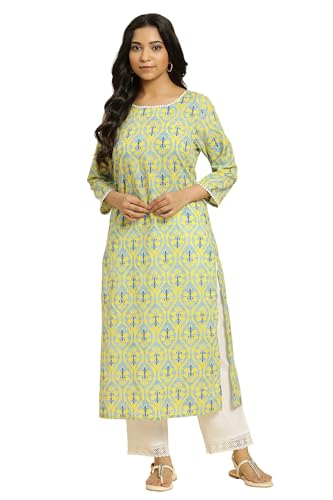 W for Woman Women's Cotton Regular Fit Floral Kurta
