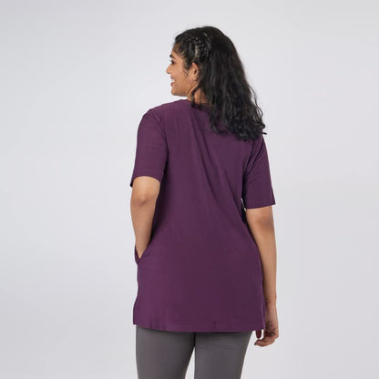 BlissClub Women The Breezy Kur-Tee | Top with Side Slits | BreezeFlo Fabric | Activewear for Women