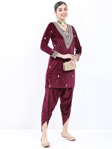 Ketch Polyester Womens Kurta&Pant&Dupatta (Khk3000442_Magenta
