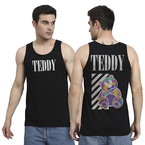 Peppyzone Mens Regular Fit Vest (TT-Teddy31FB35FB_Black3
