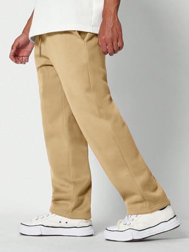 Nobero MenS Straight Sweatpants (1M-Bwjg-R0149_Tan