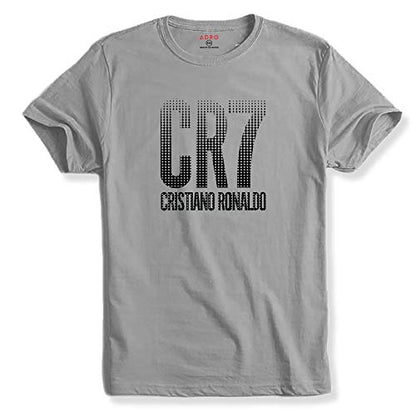 ADRO Design Printed Grey T-Shirt for Men & Women (Grey; XL)