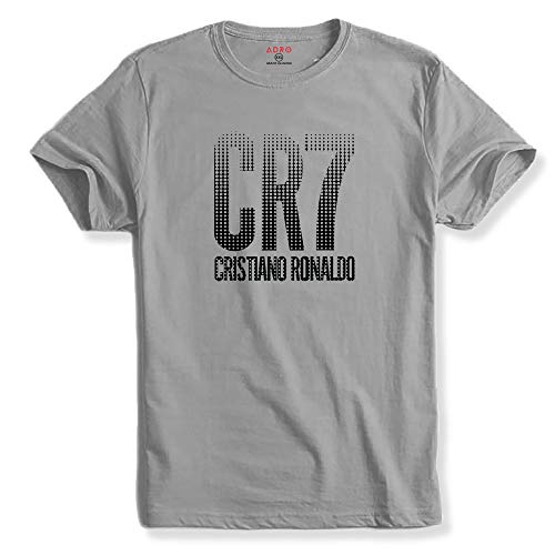 ADRO Design Printed T-Shirts for Men & Women (RNR-S35-CR07-GR_Grey_XL)