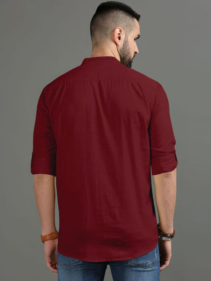 Royalscout MenS Cotton Polyester Blend Regular Fit Full Sleeve Kurta Perfect For Special Occasions, Family Events, Or Daily Eth