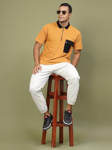Rigo Oversized Polo T-Shirt for Men | Half Sleeves, Oversize Polo for Men | Oversized Collar T-Shirts for Man | Oversize Polo Ne