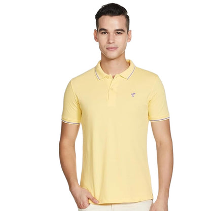 The Indian Garage Co Men Slim Fit Solid Polo Collar Tshirt