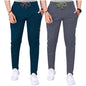Tee Projekt Lycra Combo Soild & Zippered Pockets Style Regular Fit Track Pant for Men Jogger, Gym Wear, Yoga