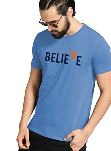 ADRO Men's Believe Design Printed T-Shirt (XL)
