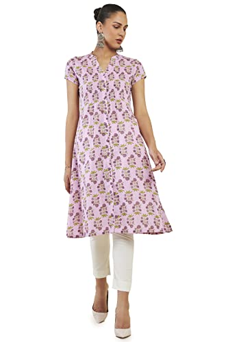 Soch Women's Cotton Blend Floral Regular Kurta