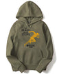 ADRO Men's Cotton Hooded Hoodie (H-B-STO-OL_Olive_XL)