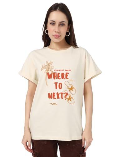 Bewakoof Official Dc Merchandise MenS Graphic Print Boyfriend Fit Half Sleeve Round Neck Pure Cotton T-Shirt_684621_Beige_Xl