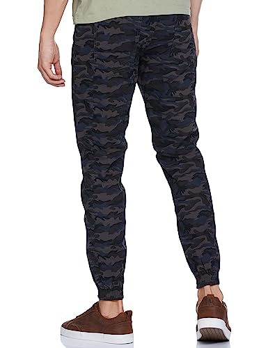 The Indian Garage Co Men Slim Fit Solid Mid-Rise Joggers Charcoal Grey