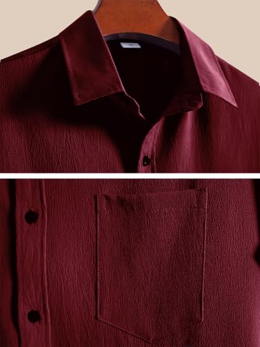 Tee Projekt Mens Solid Regular Fit Shirt (ERE-02_Maroon