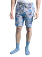 The Indian Garage Co Men Regular Fit Tropical Mid-Rise Knitted Shorts Grey Melange