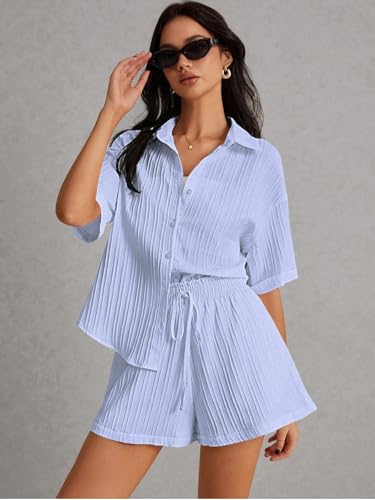 Leriya Fashion WomenS Poly Lycra Blend Solid Regular Western Co Set (Lf-W.Co-Ord Set-W2274&Sh305_Blue
